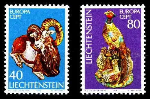 LIECHTENSTEIN 1976 Nr 642-643 postfrisch SB46152