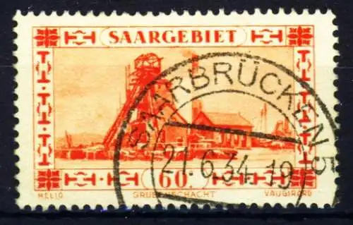 SAARGEBIET 1930 Nr 143 zentrisch gestempelt 3BEBCA