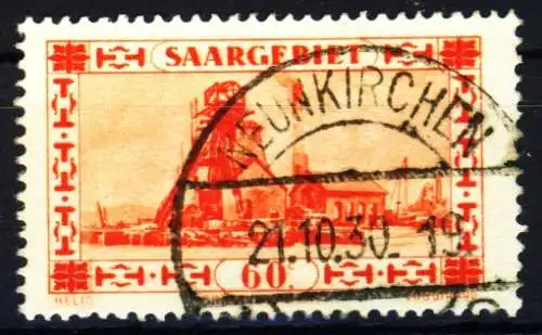 SAARGEBIET 1930 Nr 143 zentrisch gestempelt 3BEBBE
