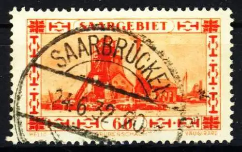 SAARGEBIET 1930 Nr 143 zentrisch gestempelt 3D331A