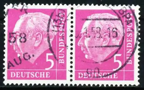 BRD DS HEUSS 1 Nr 179xv gestempelt WAAGR PAAR 57A78A