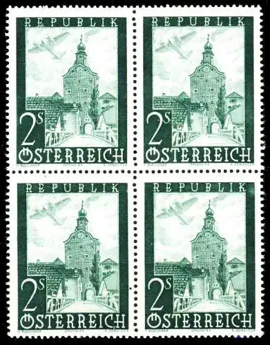 ÖSTERREICH 1947 Nr 824 postfrisch VIERERBLOCK 36BB2A