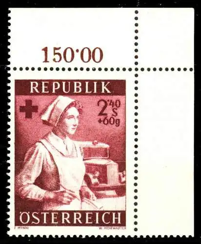 ÖSTERREICH 1954 Nr 1004 postfrisch ECKE-ORE 3369F2