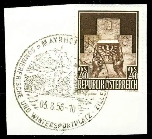 ÖSTERREICH 1956 Nr 1025 gestempelt Briefst³ck zentrisch 336ADA