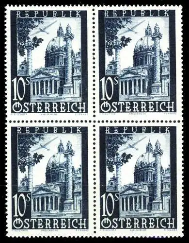 ÖSTERREICH 1947 Nr 828 postfrisch VIERERBLOCK 36BB1A