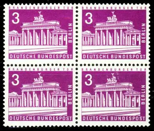 BERLIN DS BAUTEN 2 Nr 231 postfrisch VIERERBLOCK 20E116