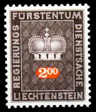LIECHTENSTEIN DIENST Nr 56 postfrisch S7E7772