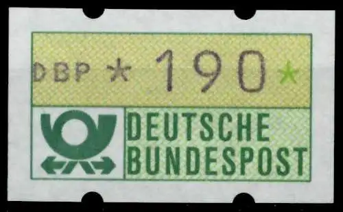 BRD ATM 1981 Nr 1-1-190 postfrisch S7F533A