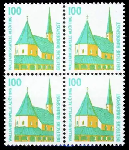 BRD DS SEHENSWÜRDIGKEITEN Nr 1406Au postfrisch VIERERBL 2752CA