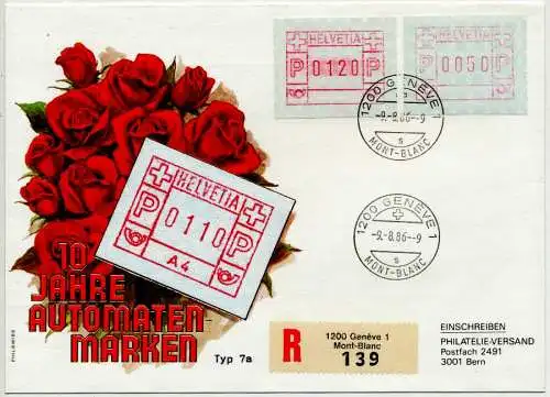 SCHWEIZ ATM Nr 3 BRIEF EF 557332