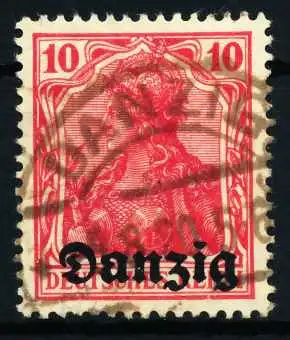 DANZIG 1920 Nr 2b zentrisch gestempelt 4B9A3A