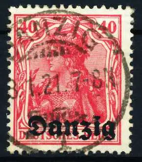 DANZIG 1920 Nr 6 zentrisch gestempelt 4BD75E