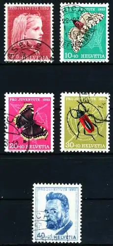 SCHWEIZ PRO JUVENTUTE Nr 588-592 gestempelt 4C9A7E