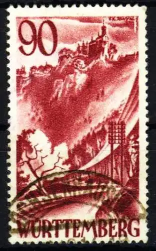 FZ WÜRTTEMBERG 3. AUSGABE SPEZIALISIERT Nr 37 gestempelt 32F53E