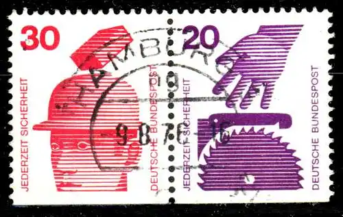 BRD ZUSAMMENDRUCK Nr W56 zentrisch gestempelt WAAGR PAAR 14CD0A