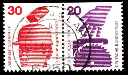 BRD ZUSAMMENDRUCK Nr W55 zentrisch gestempelt WAAGR PAAR 14CD12