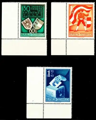 ÖSTERREICH 1950 Nr 952-954 postfrisch ECKE-ULI 4ED13E