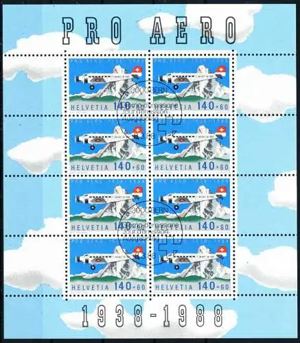 SCHWEIZ BLOCK KLEINBOGEN 1980-1989 Nr 1369 ESST 505ACA