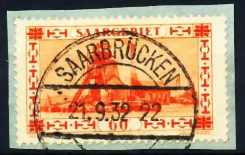 SAARGEBIET 1930 Nr 143 gestempelt Briefst³ck zentrisch 3F29F6