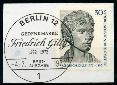 BERLIN 1972 Nr 426 gestempelt Briefst³ck 5E81DA