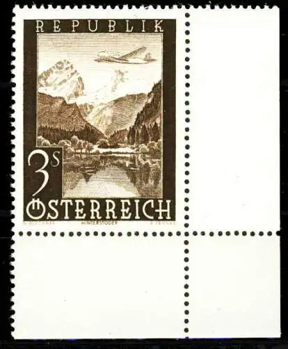 ÖSTERREICH 1947 Nr 825 postfrisch ECKE-URE 36BB66