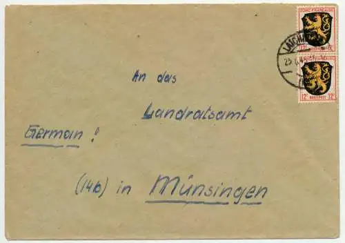 FRANZ. ZONE ALLG. AUSG. Nr 6 BRIEF MEF 5BC316