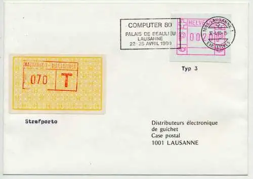 SCHWEIZ ATM Nr 3 BRIEF EF 557296