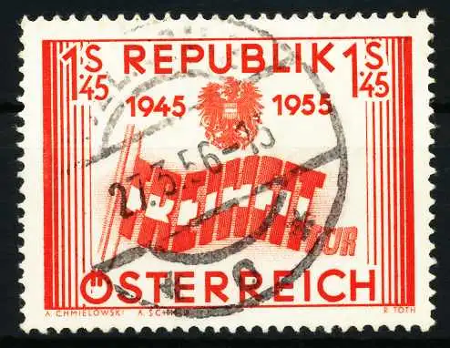 ÖSTERREICH 1955 Nr 1014 zentrisch gestempelt 56179E