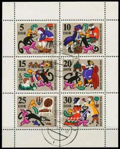 DDR BLOCK KLEINBOGEN Nr 1426-1431 zentrisch gestempelt KLEIN 56183E