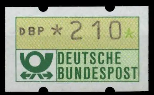BRD ATM 1981 Nr 1-1-210 postfrisch S4B396A