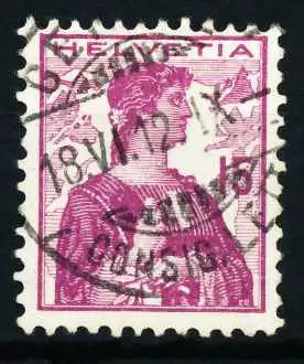 SCHWEIZ 1909 Nr 116 zentrisch gestempelt 4C62EA