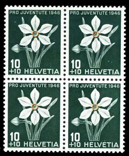 SCHWEIZ PRO JUVENTUTE Nr 476 postfrisch ungebraucht VIERERBLOCK 54BBC2