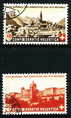 SCHWEIZ PRO PATRIA Nr 420-421 gestempelt 54BAEE