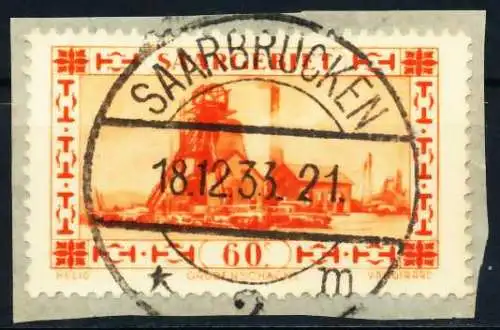 SAARGEBIET 1930 Nr 143 gestempelt Briefst³ck zentrisch 3F29EA