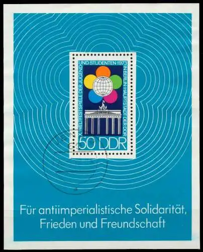 DDR BLOCK KLEINBOGEN Block 38 gestempelt 5618A2