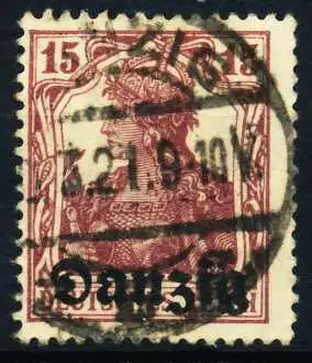 DANZIG 1920 Nr 3 zentrisch gestempelt 4BD51E