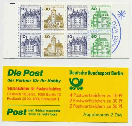 BERLIN MARKENHEFTCHEN Nr MH 11aoZ postfrisch S9C445A