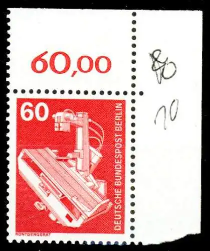 BERLIN DS INDUSTRIE u. TECHNIK Nr 582 postfrisch ECKE-O 205C22