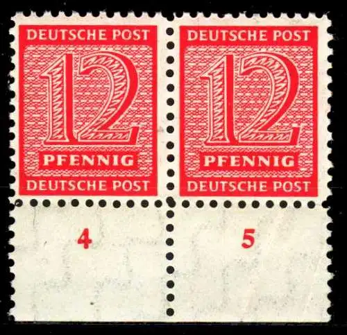 SBZ WESTSACHSEN Nr 123X postfrisch WAAGR PAAR URA 1B97EE