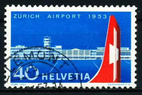 SCHWEIZ FLUGMARKEN Nr 585 gestempelt 588E16