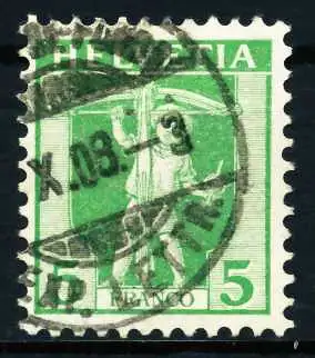 SCHWEIZ 1907 Nr 97 zentrisch gestempelt 4C61DA