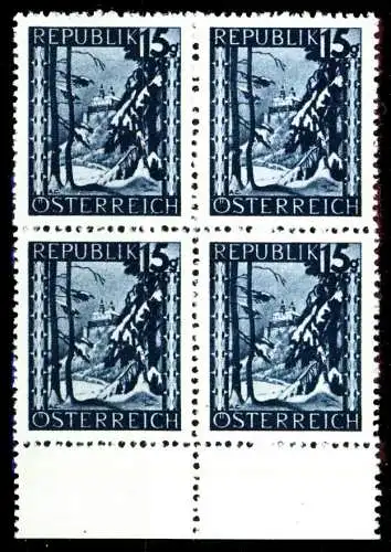 ÖSTERREICH 1945 Nr 748a postfrisch VIERERBLOCK URA 36BC9A