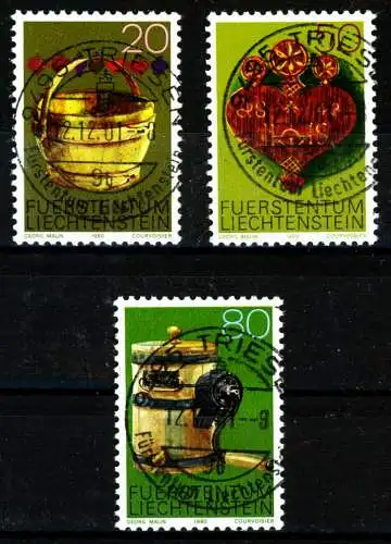 LIECHTENSTEIN 1980 Nr 747-749 zentrisch gestempelt 1A2972