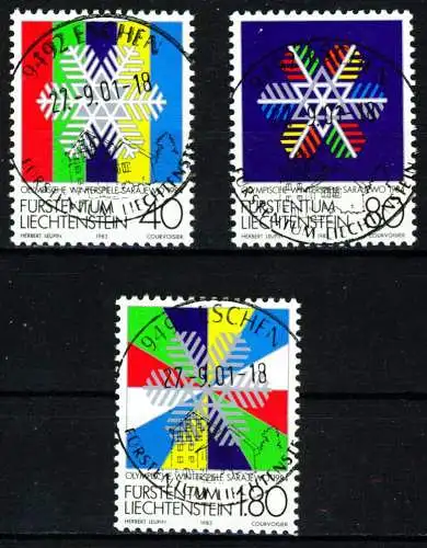 LIECHTENSTEIN 1983 Nr 834-836 zentrisch gestempelt 19CB52