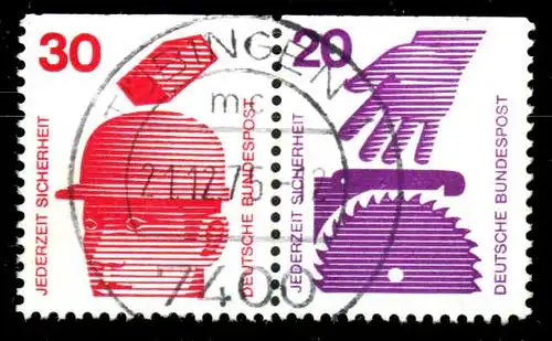 BRD ZUSAMMENDRUCK Nr W55 zentrisch gestempelt WAAGR PAAR 14CD16