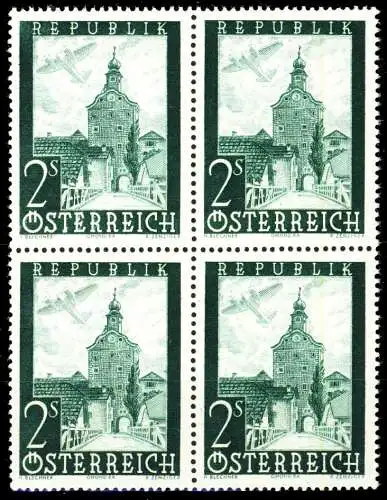 ÖSTERREICH 1947 Nr 824 postfrisch VIERERBLOCK 36BB2E