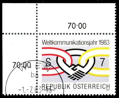 ÖSTERREICH 1983 Nr 1731 zentrisch gestempelt ECKE-OLI 36BE36