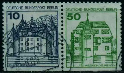 BERLIN ZUSAMMENDRUCK Nr W74 gestempelt WAAGR PAAR 10DA1A