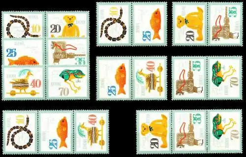 DDR ZUSAMMENDRUCK Nr SZd229-SZd234-WZd517-WZd51 5A874A