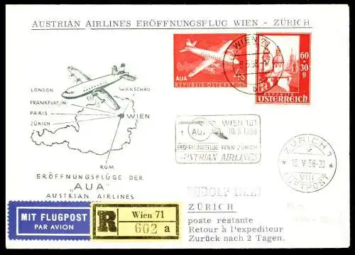 ÖSTERREICH FLUGPOST Nr 889+1041 BRIEF MIF 28B446